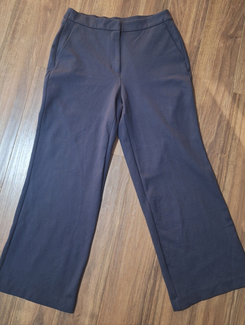 Quince Women Ultra-stretch Ponte Wide Leg Trouser Navy Blue 12